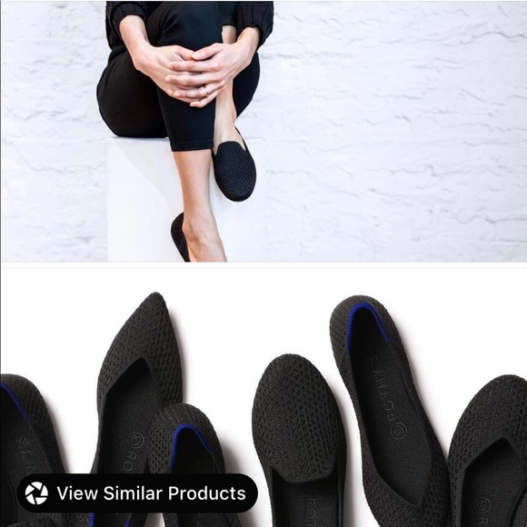 Rothys The Point in Black Honeycomb size 8 - Picture 8 of 9